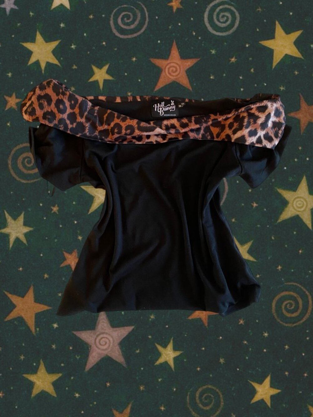 Off Shoulder Cheetah Print Top